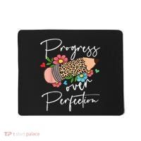 Progress Over Perfection Leopard Pencil Motivational Teacher Mousepad thumb 0