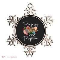 Progress Over Perfection Leopard Pencil Motivational Teacher Ornament thumb 0