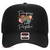 Progress Over Perfection Leopard Pencil Motivational Teacher Hat thumb 0