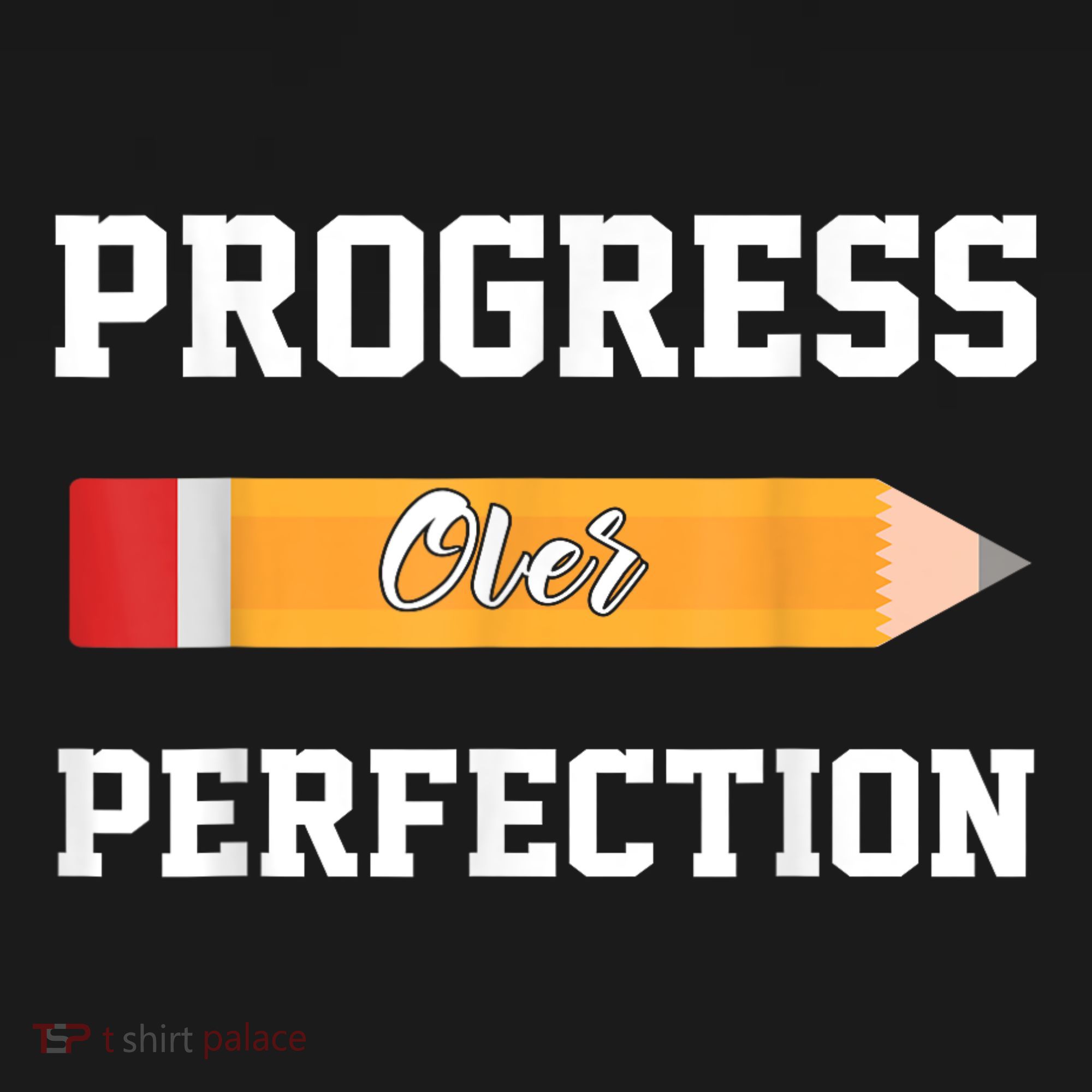 Progress Over Perfection Teacher Funny Pencil Back To Shool USA-Made Doggie Bandana