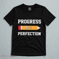 Progress Over Perfection Teacher Funny Pencil Back To Shool T-Shirt thumb 5