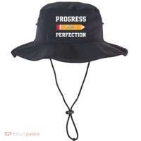 Progress Over Perfection Teacher Funny Pencil Back To Shool Bucket Hat thumb 0
