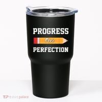 Progress Over Perfection Teacher Funny Pencil Back To Shool Tumbler thumb 0
