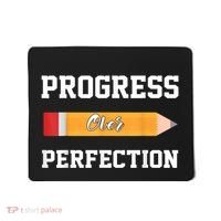 Progress Over Perfection Teacher Funny Pencil Back To Shool Mousepad thumb 0