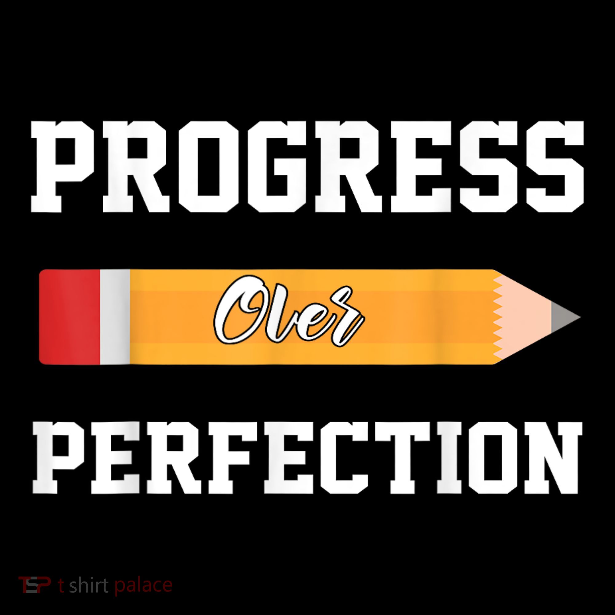 Progress Over Perfection Teacher Funny Pencil Back To Shool Mousepad