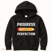 Progress Over Perfection Teacher Funny Pencil Back To Shool Kids Hoodie thumb 0