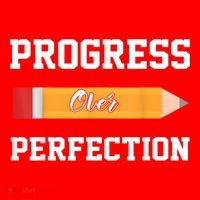 Progress Over Perfection Teacher Funny Pencil Back To Shool Santa Hat thumb 1