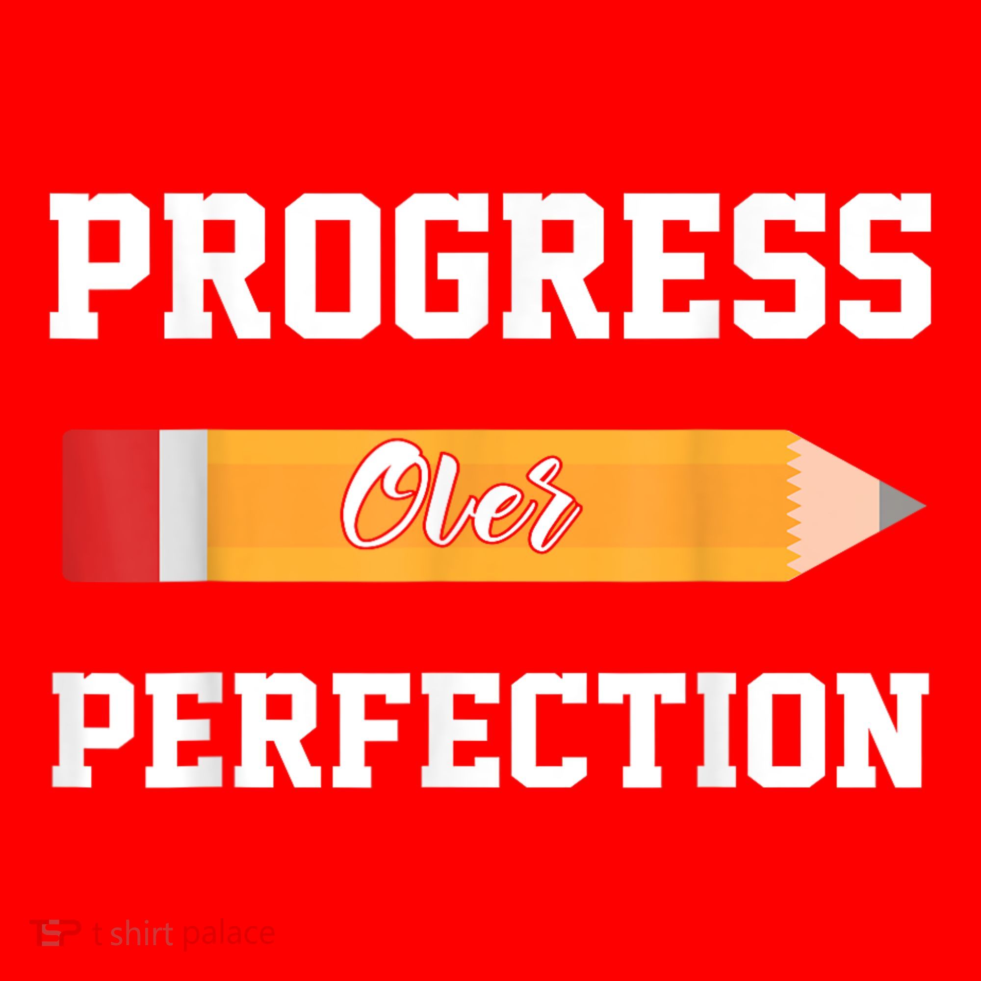 Progress Over Perfection Teacher Funny Pencil Back To Shool Santa Hat