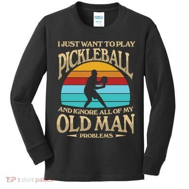 Pickleball OLDMAN Kids Long Sleeve Shirt