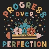 Progress Over Perfection | Teacher Wildflower Back To School Women's Sweatshirt thumb 2