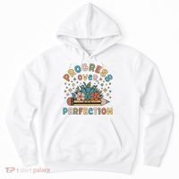 Progress Over Perfection | Teacher Wildflower Back To School Hoodie thumb 0