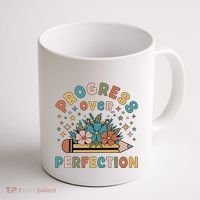 Progress Over Perfection | Teacher Wildflower Back To School Coffee Mug thumb 1