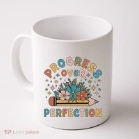 Progress Over Perfection | Teacher Wildflower Back To School Coffee Mug thumb 0