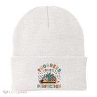 Progress Over Perfection | Teacher Wildflower Back To School Beanie thumb 0