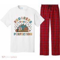 Progress Over Perfection | Teacher Wildflower Back To School Pajama Set thumb 0