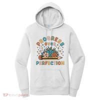 Progress Over Perfection | Teacher Wildflower Back To School Women's Hoodie thumb 0