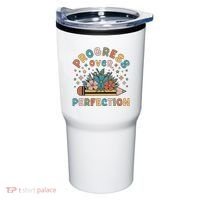 Progress Over Perfection | Teacher Wildflower Back To School Tumbler thumb 0