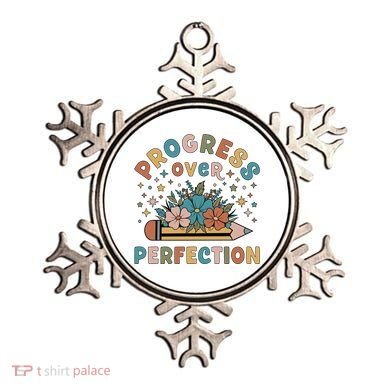 Progress Over Perfection | Teacher Wildflower Back To School Ornament