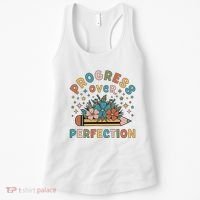 Progress Over Perfection | Teacher Wildflower Back To School Women's Tank Top thumb 0