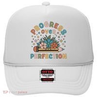Progress Over Perfection | Teacher Wildflower Back To School Hat thumb 0