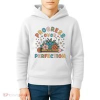 Progress Over Perfection | Teacher Wildflower Back To School Kids Hoodie thumb 4