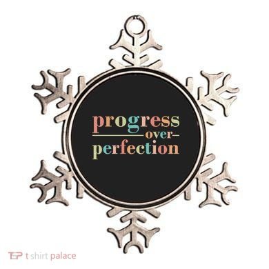 Progress Over Perfection Quote Ornament