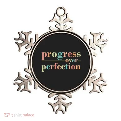Progress Over Perfection Quote Ornament