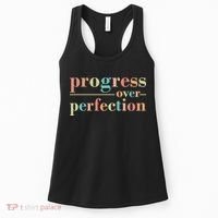 Progress Over Perfection Quote Women's Tank Top thumb 0