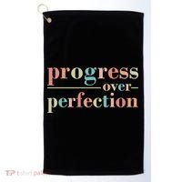 Progress Over Perfection Quote Golf Towel thumb 0