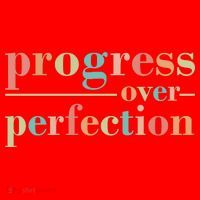 Progress Over Perfection Quote Santa Hat thumb 1