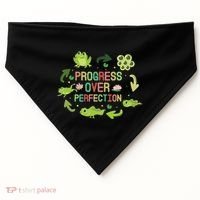 Progress Over Perfection Frog Back To School Teacher USA-Made Doggie Bandana thumb 0