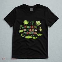 Progress Over Perfection Frog Back To School Teacher T-Shirt thumb 5