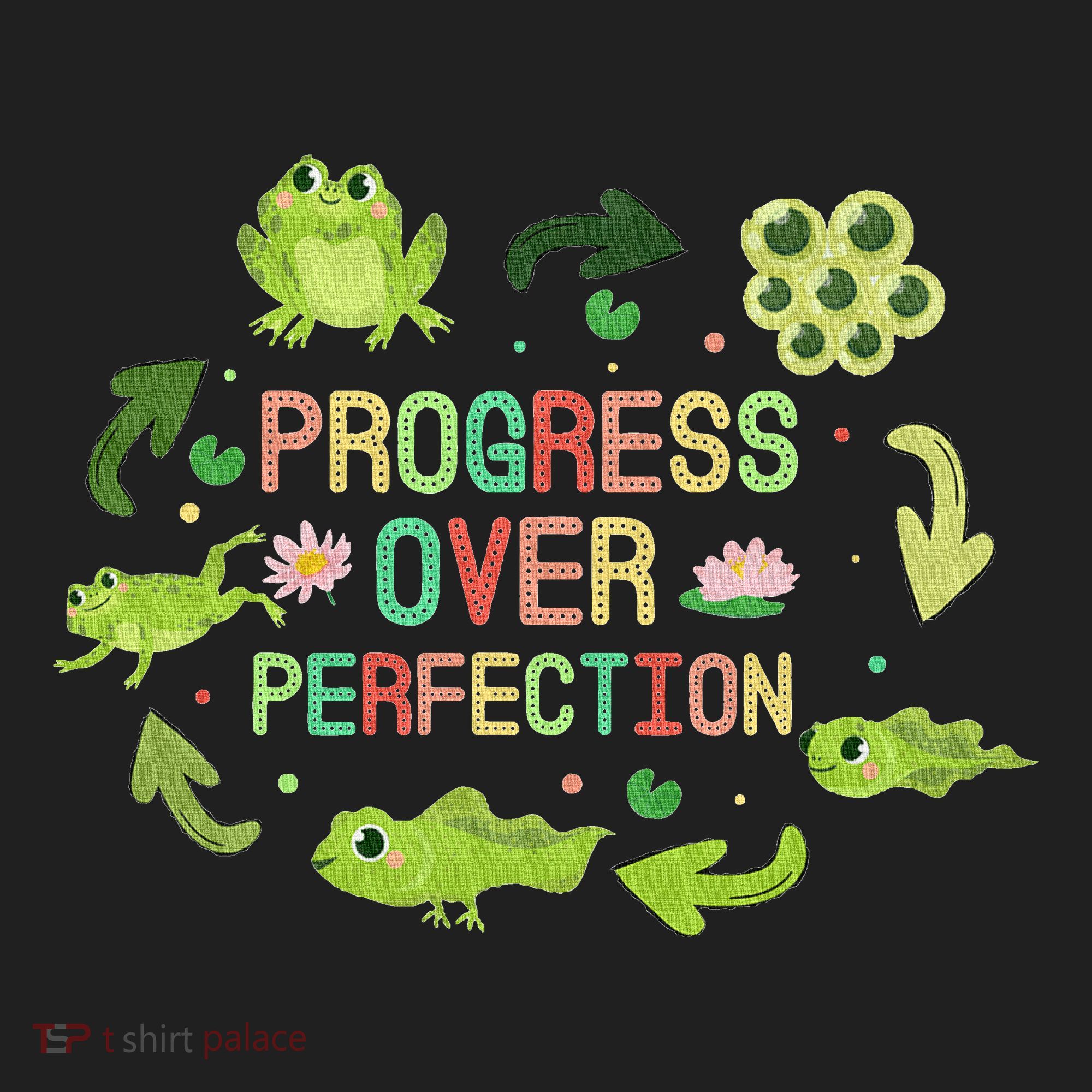 Progress Over Perfection Frog Back To School Teacher Beanie