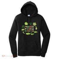 Progress Over Perfection Frog Back To School Teacher Women's Hoodie thumb 0