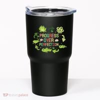 Progress Over Perfection Frog Back To School Teacher Tumbler thumb 0