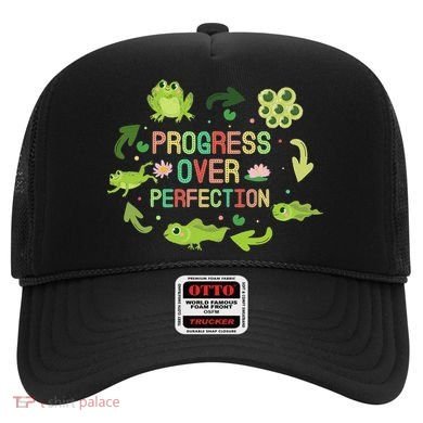 Progress Over Perfection Frog Back To School Teacher Hat