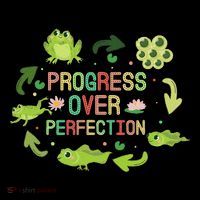 Progress Over Perfection Frog Back To School Teacher Toddler Hoodie thumb 2