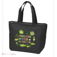 Progress Over Perfection Frog Back To School Teacher Tote Bag thumb 3