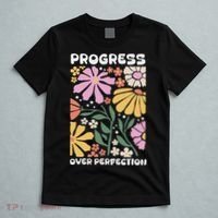 Progress Over Perfection Aba Therapist Behavior Rbt Floral T-Shirt thumb 5
