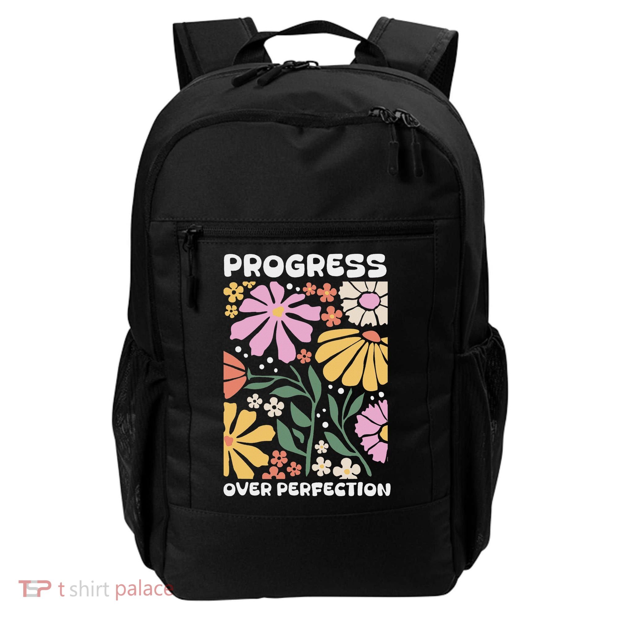 Progress Over Perfection Aba Therapist Behavior Rbt Floral Backpack