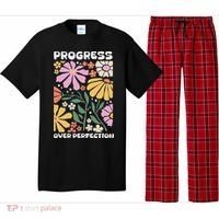 Progress Over Perfection Aba Therapist Behavior Rbt Floral Pajama Set thumb 0
