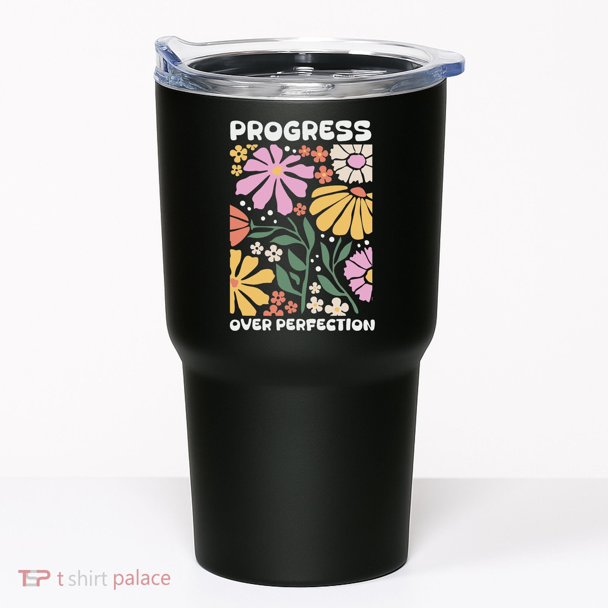 Progress Over Perfection Aba Therapist Behavior Rbt Floral Tumbler