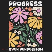 Progress Over Perfection Aba Therapist Behavior Rbt Floral Tumbler thumb 3