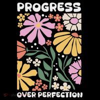 Progress Over Perfection Aba Therapist Behavior Rbt Floral Toddler T-Shirt thumb 4