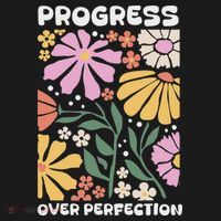 Progress Over Perfection Aba Therapist Behavior Rbt Floral Visor thumb 3