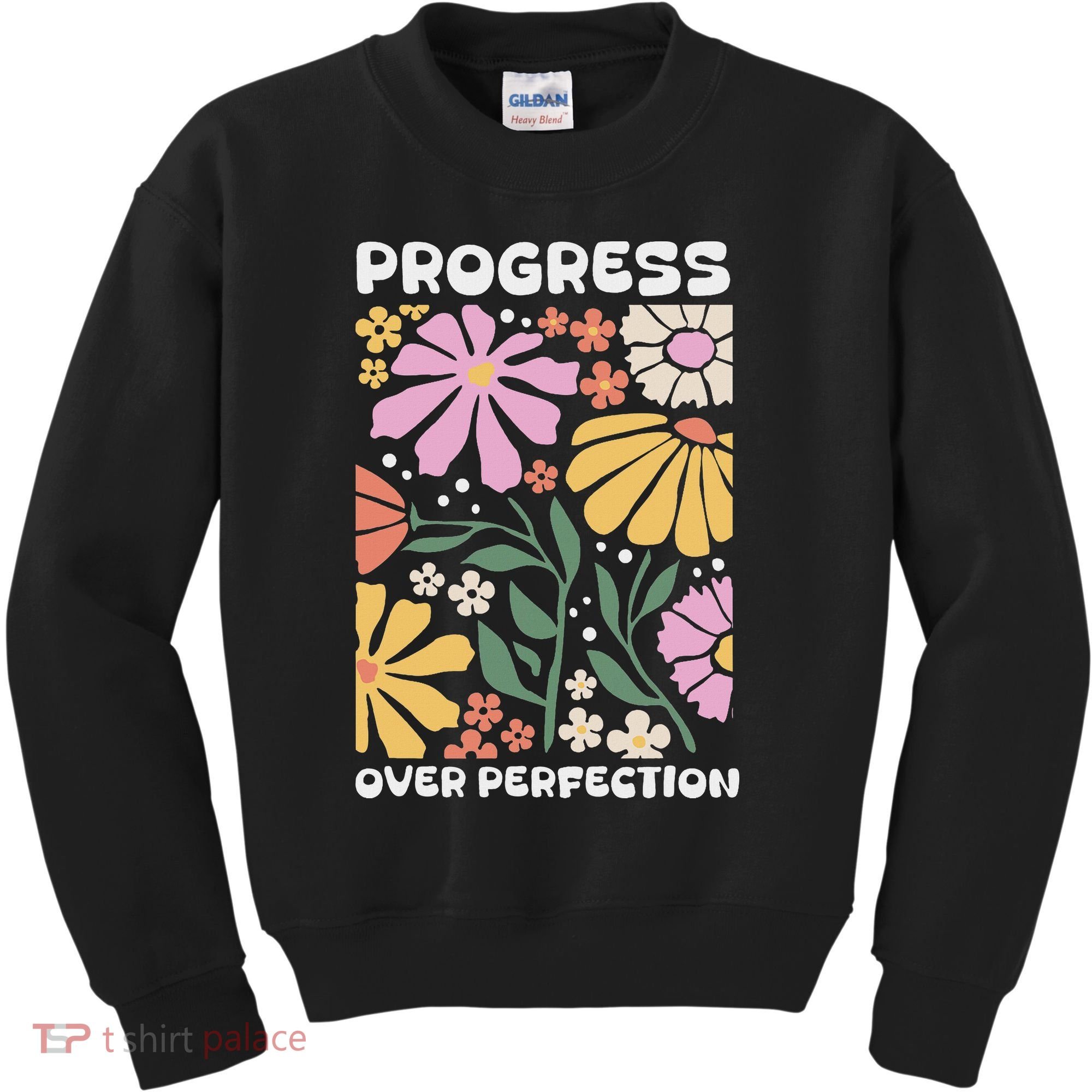 Progress Over Perfection Aba Therapist Behavior Rbt Floral Kids Sweatshirt