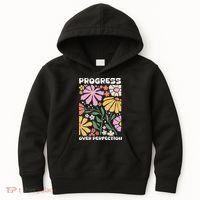 Progress Over Perfection Aba Therapist Behavior Rbt Floral Kids Hoodie thumb 0
