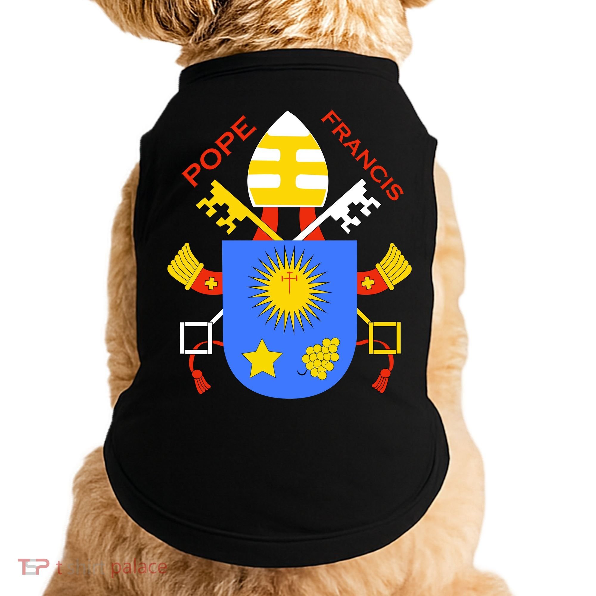 Pope Francis Emblem Christianity Doggie Tank