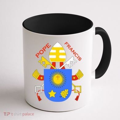 Pope Francis Emblem Christianity Coffee Mug back