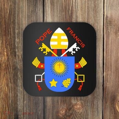 Pope Francis Emblem Christianity Coaster
